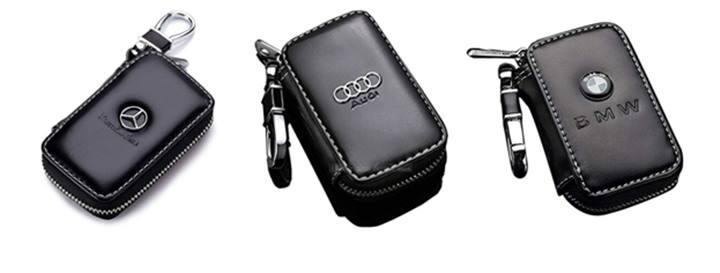 Műbőr autós kulcstartó, Audi, Mercedes, Opel, Volkswagen