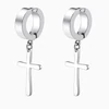 Acél kereszt fülbevaló