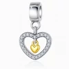 Dupla szíves Pandora stílusú medál