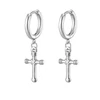 Acél kereszt fülbevaló