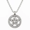 Ezüst színű Odaát pentagram nyaklánc