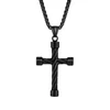 Férfi fekete kereszt nyaklánc
