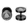Acél Valknut viking fülbevaló