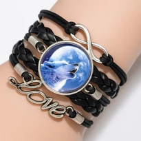 Három medálos farkas karkötő