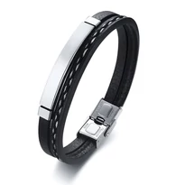 Acél fémlapos férfi karkötő