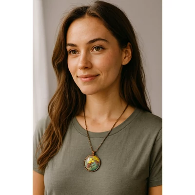 Színes földgömb nyaklánc