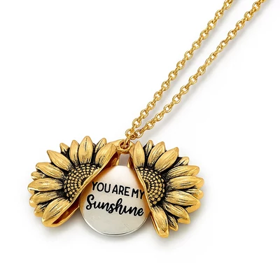 Nyitható medálos You Are My Sunshine nyaklánc