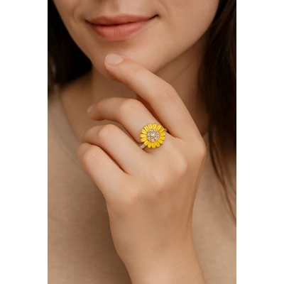 Pörgő napraforgó gyűrű