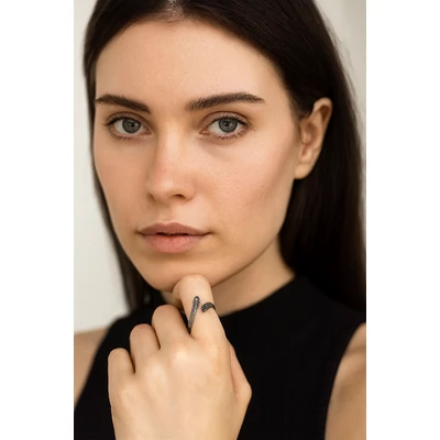 Kétfejű kígyó gyűrű