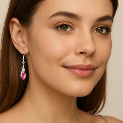 Delysia csepp alakú kristályos fülbevaló