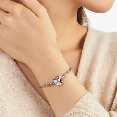 Kávéscsésze alakú Pandora stílusú medál