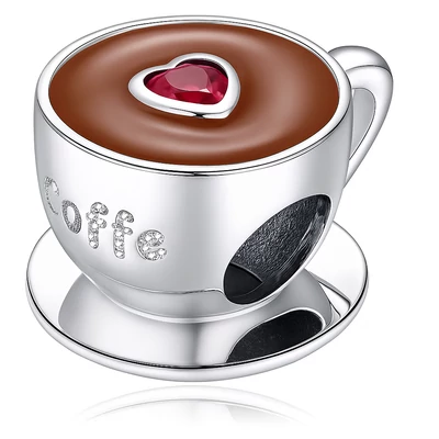Kávéscsésze alakú Pandora stílusú medál