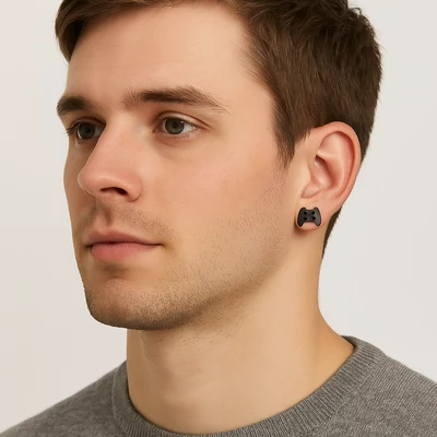 Acél videojáték fülbevaló