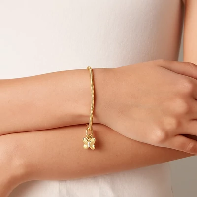 Arany pillangós Pandora stílusú medál