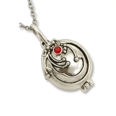 Ezüst Vámpírnaplók Elena medál piros kővel