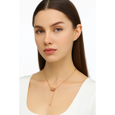 Római számos női acél nyaklánc