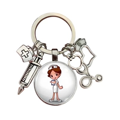 Nővérkés kulcstartó öt medállal