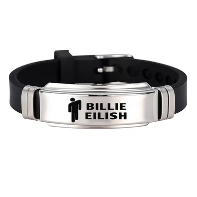 Billie Eilish logós fekete karkötő