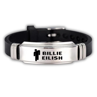 Billie Eilish logós fekete karkötő