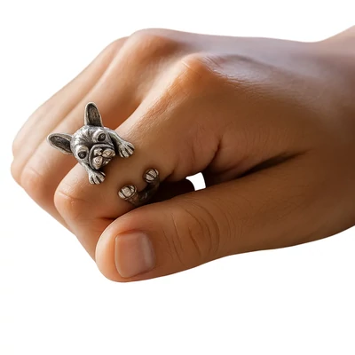 Francia bulldog gyűrű