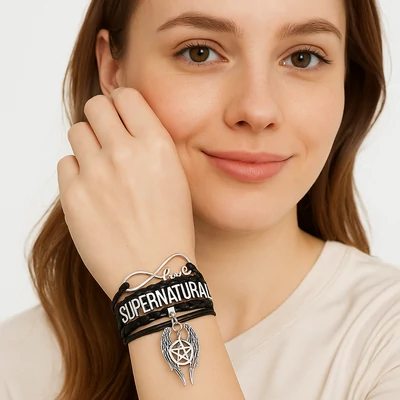 SUPERNATURAL feliratú Odaát karkötő