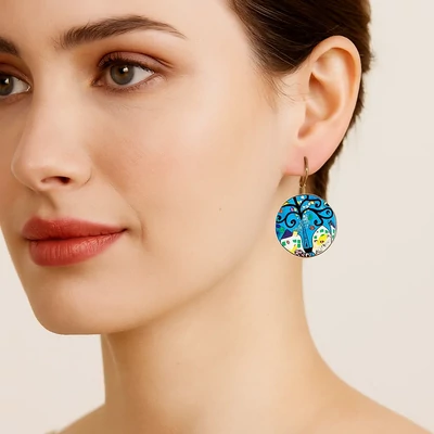 Meseházas fülbevaló