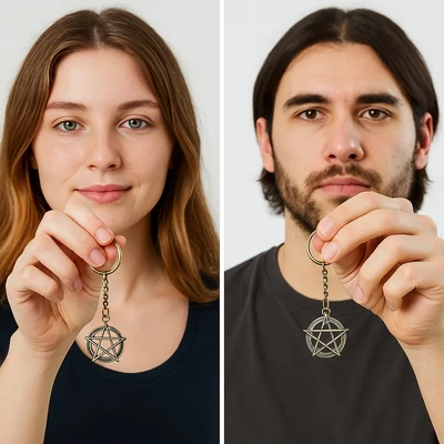 Odaát stílusú (Supernatural) csillag kulcstartó