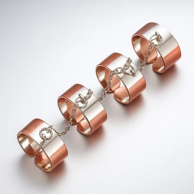 Láncos gyűrű szett ezüst