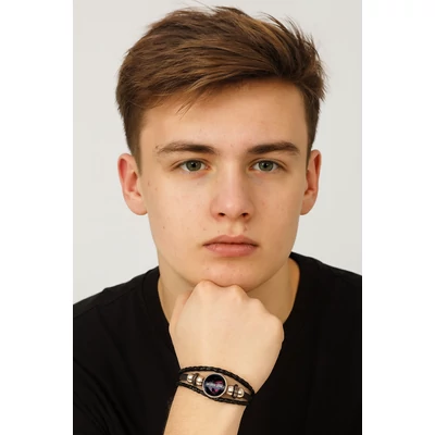 Bőr Minecraft karkötő