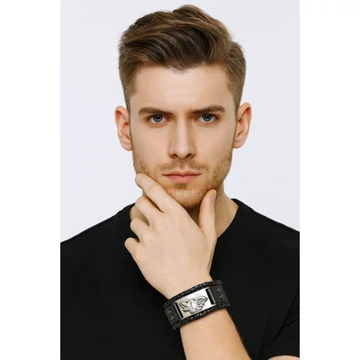 Vastag farkasfejes viking karkötő