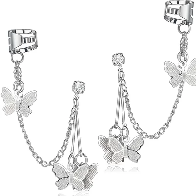 Három pillangós fülbevaló