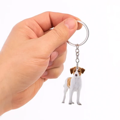 Akril Jack Russel kulcstartó