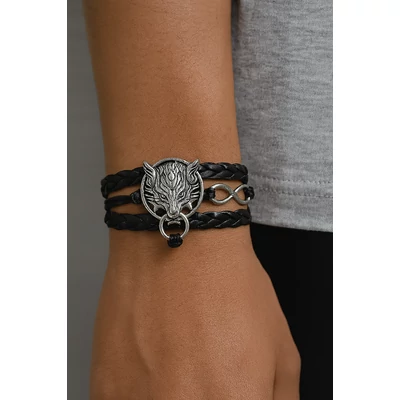 Farkasfejes karkötő