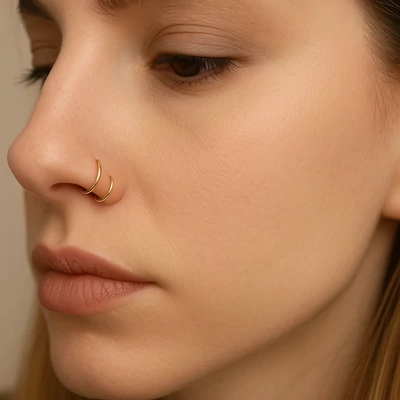 4 részes acél orr piercing szett