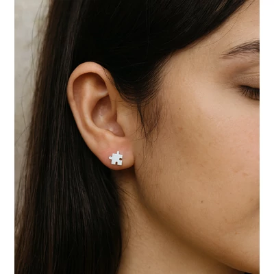 Ezüst bicajos fülbevaló