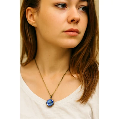 3 dimenziós Földgömb nyaklánc