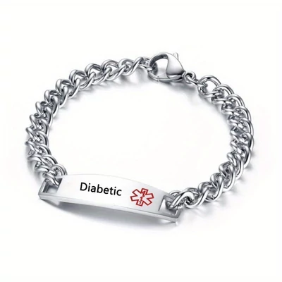 Acél diabétesz karkötő