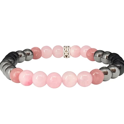 Rózsakvarc karkötő