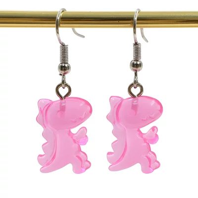 Színes dinós fülbevaló