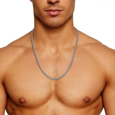 Rozsdamentes acél férfi nyaklánc 60 cm