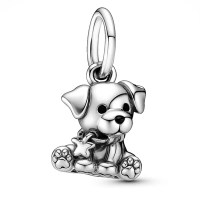 Kiskutyás Pandora stílusú medál