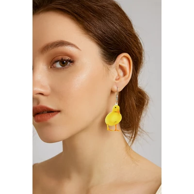 Kiscsibés akril fülbevaló