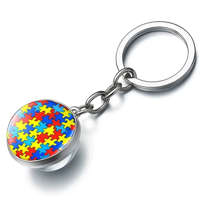 Gömbös autizmus kulcstartó