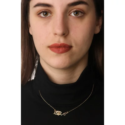 Ragyogó LOVE acél nyaklánc