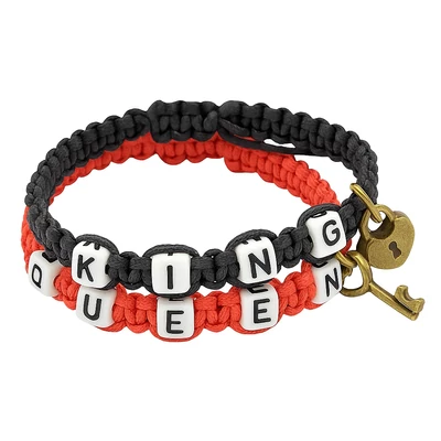 Fonott King-Queen páros karkötő