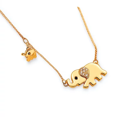 Kis és nagy elefánt nyaklánc