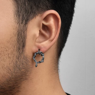 Kígyós karika fülbevaló