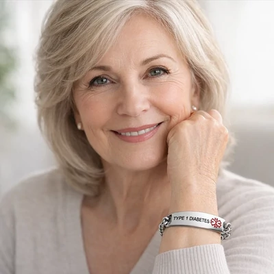 Acél diabétesz karkötő