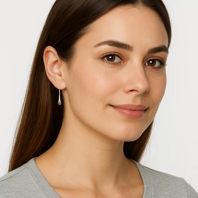 Ezüst csepp fülbevaló