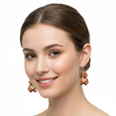 Lógós tacskó fülbevaló